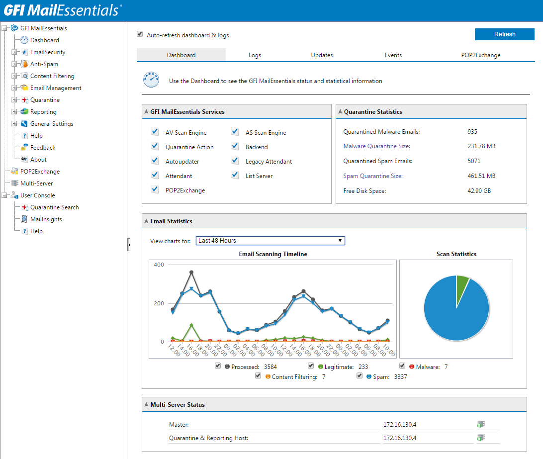 Web-based console with integrated reporting